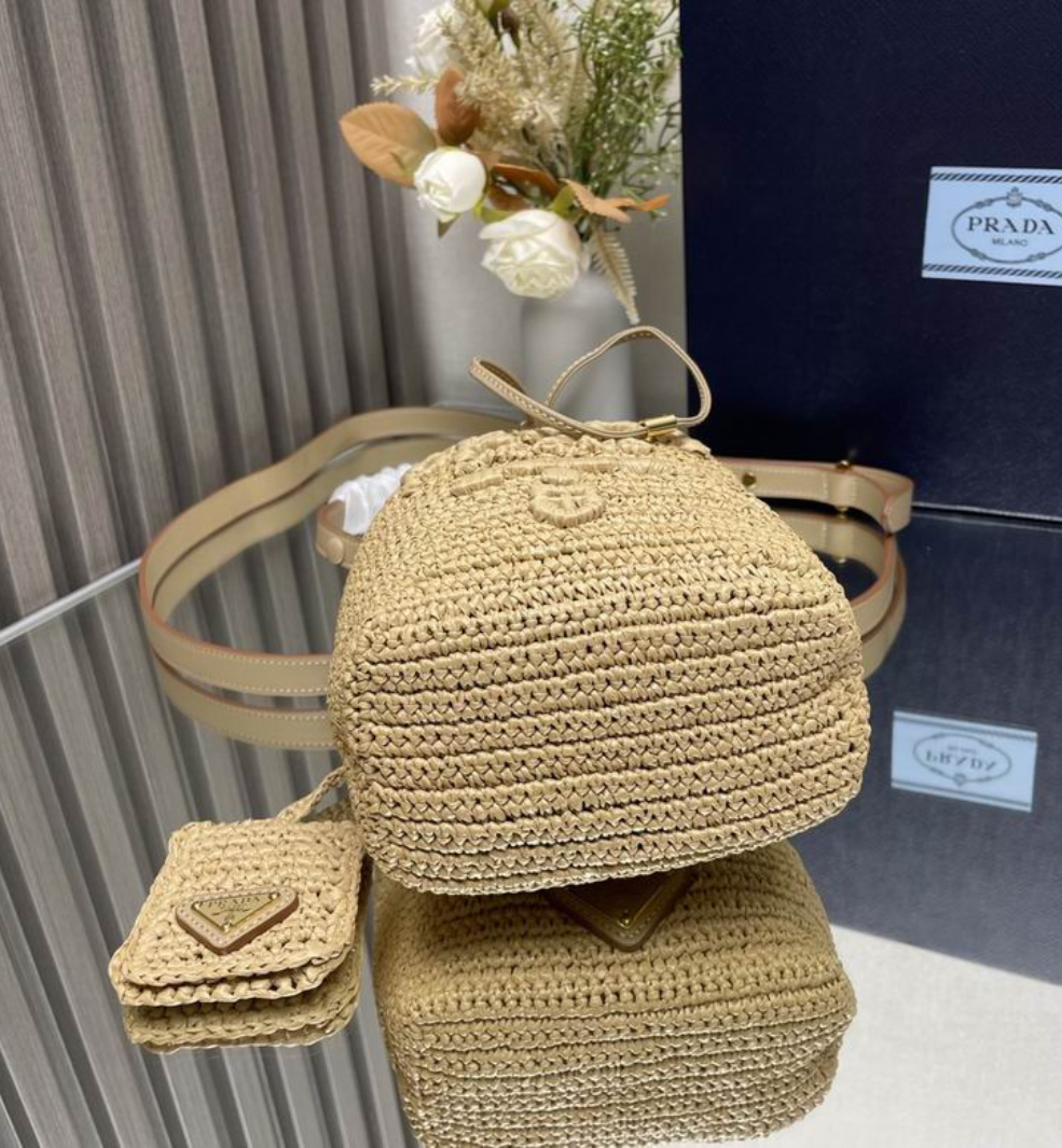 Bolsa Prada Bucket Raffia