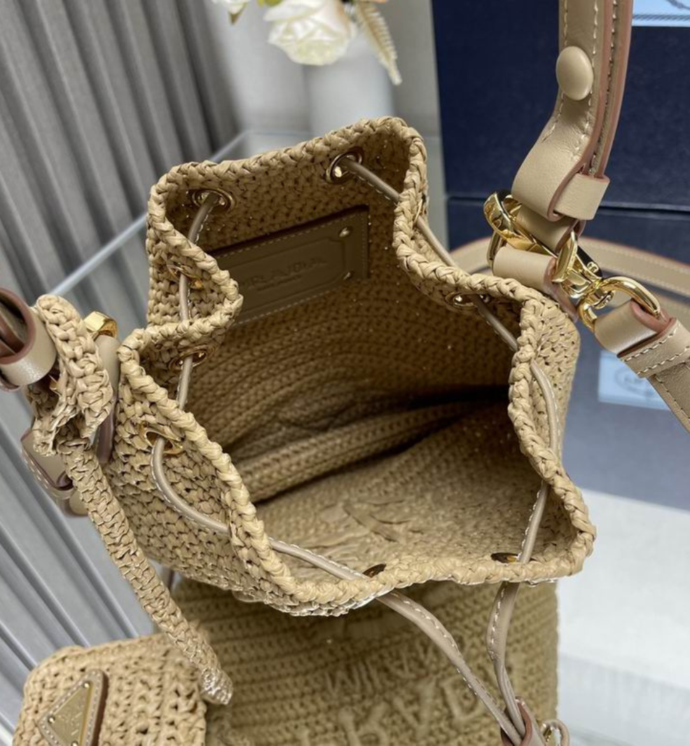 Bolsa Prada Bucket Raffia