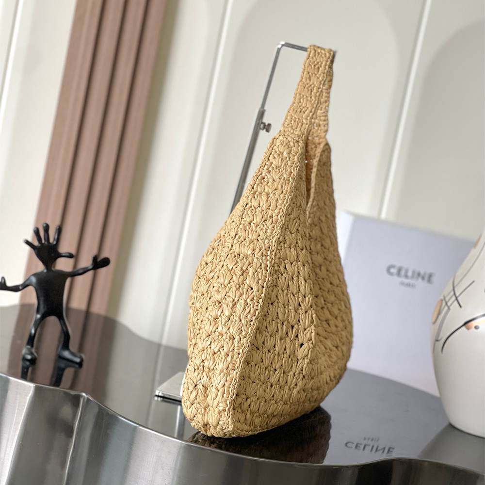 Celine Cabas Triangule Raffia