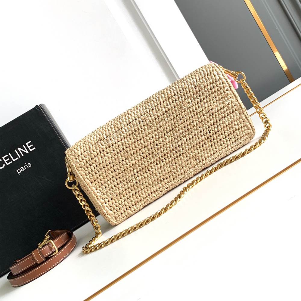 Celine Multi Pochette In Raffia