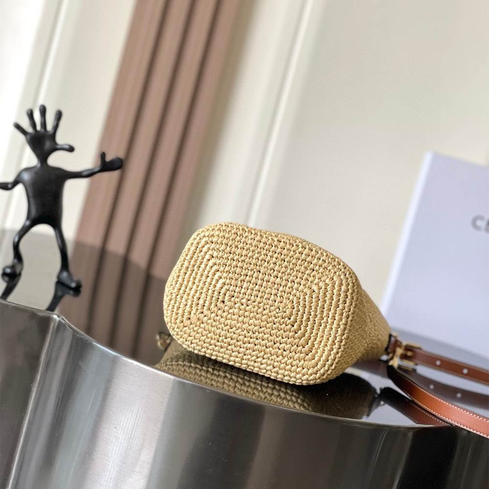 Celine Medium Louise Bucket Raffia