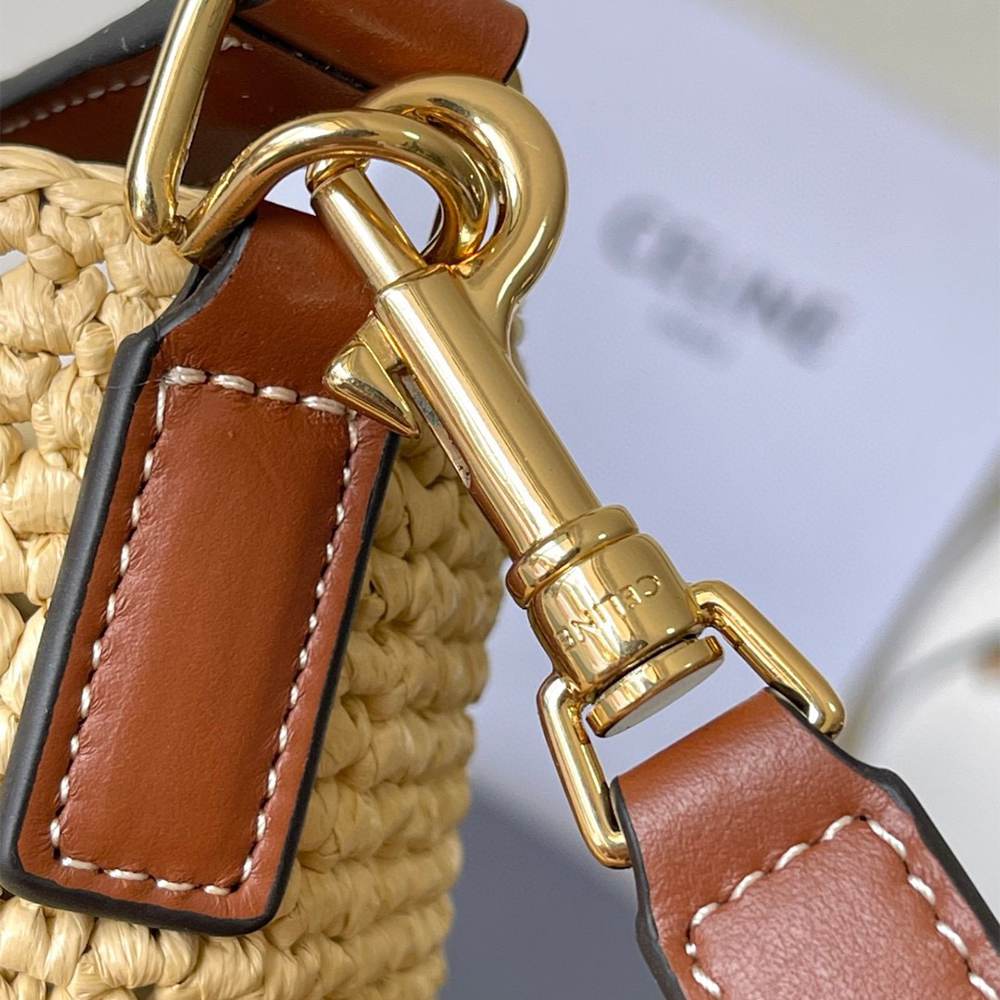 Celine Medium Louise Bucket Raffia