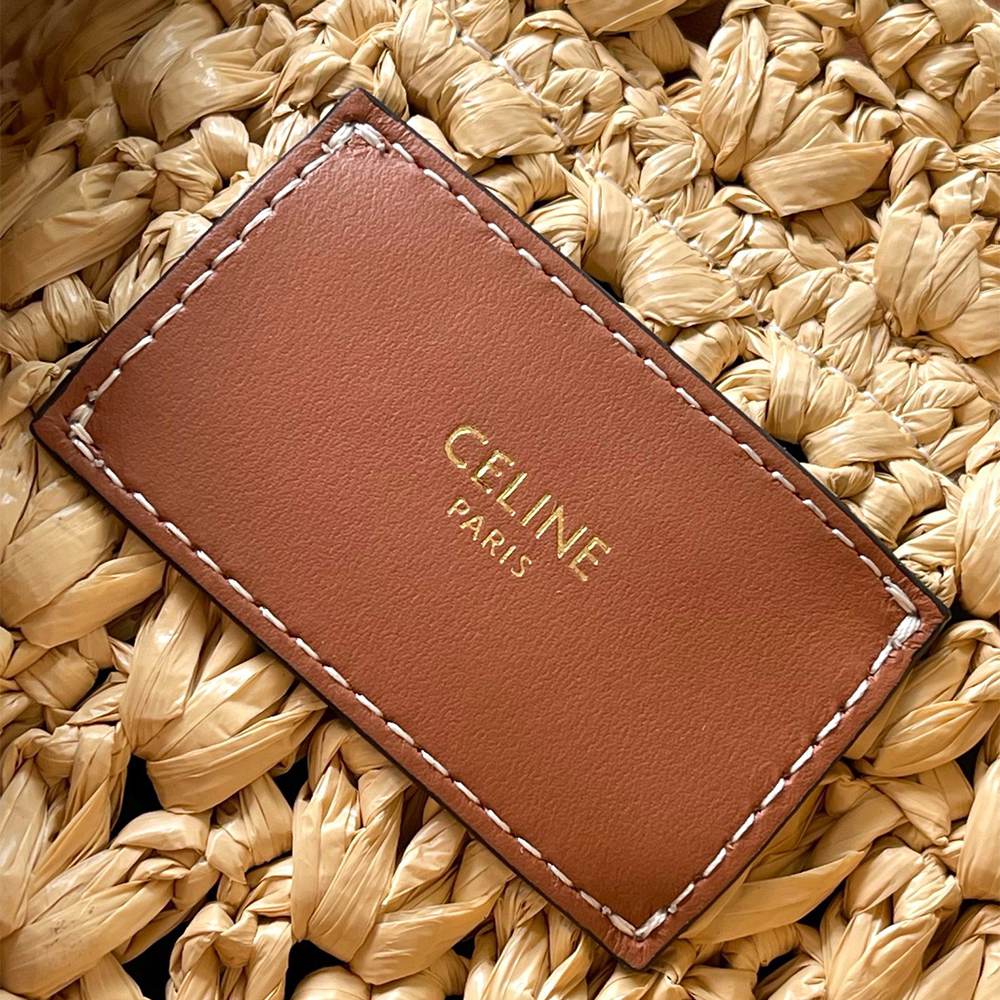 Celine Cabas Triangule Raffia
