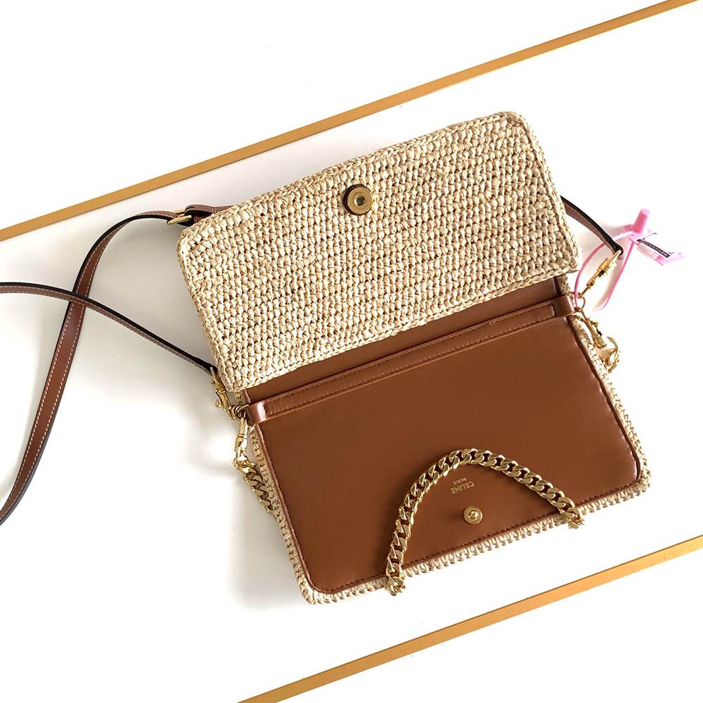 Celine Multi Pochette In Raffia