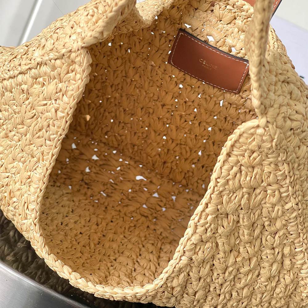 Celine Cabas Triangule Raffia