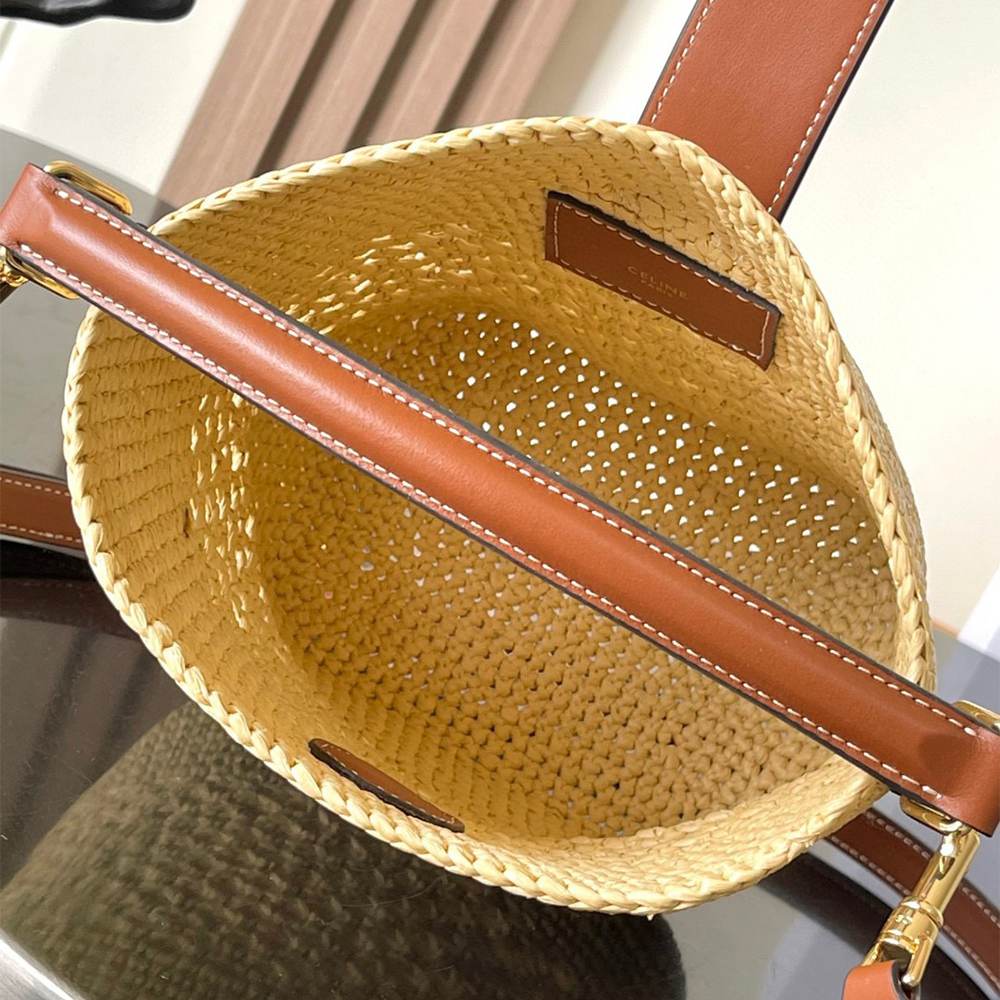 Celine Medium Louise Bucket Raffia