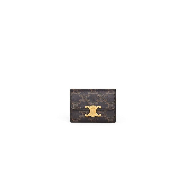 Celine Small Flap Wallet Logo Print