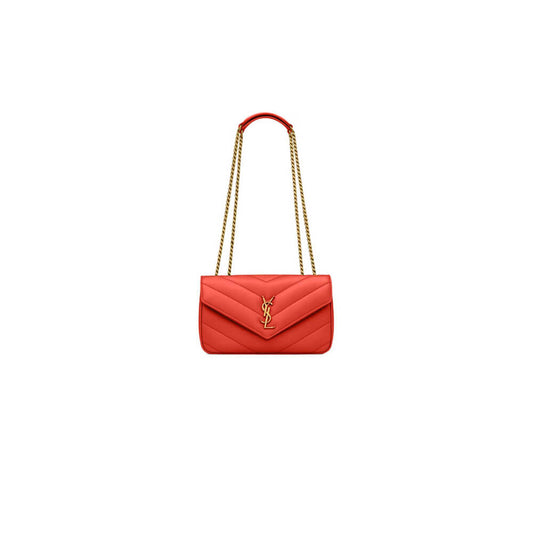 YSL LOULOU small in MATELASSÉ lambskin(high-end grade)