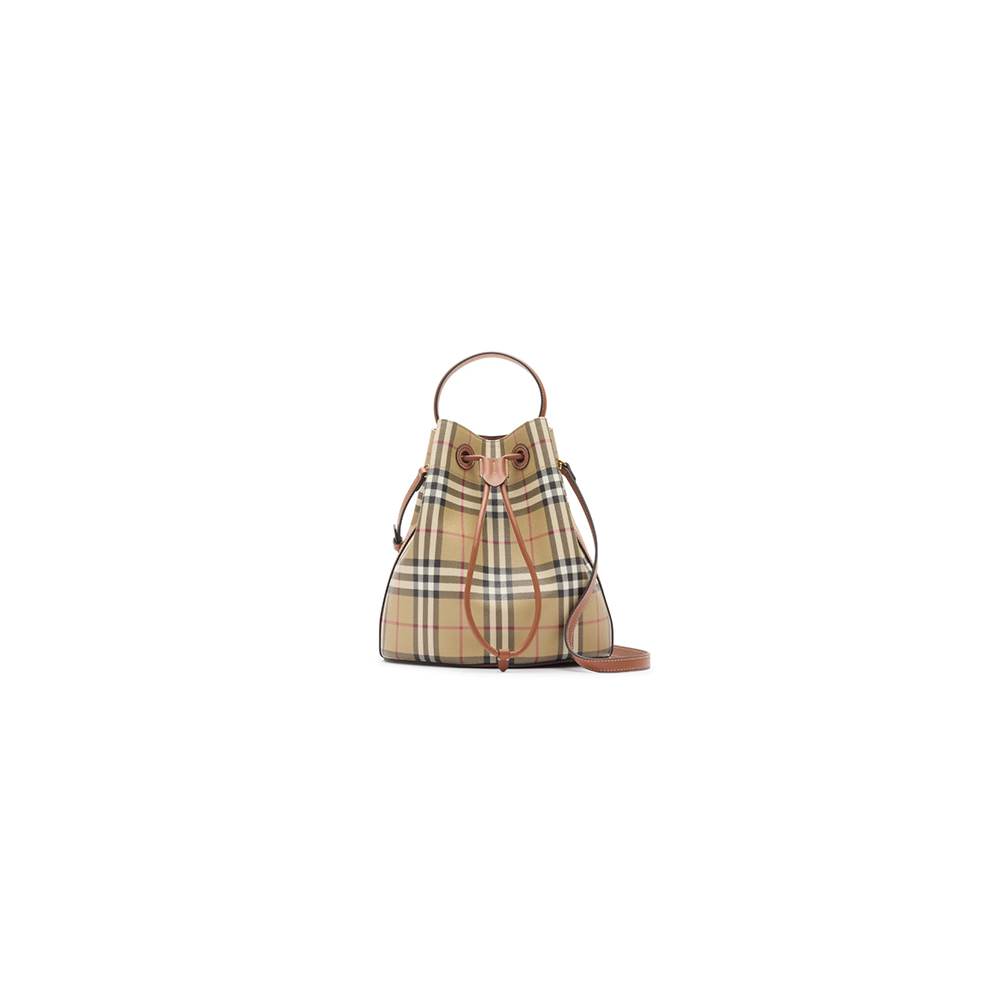 Burberry Small Check Bucket Bag