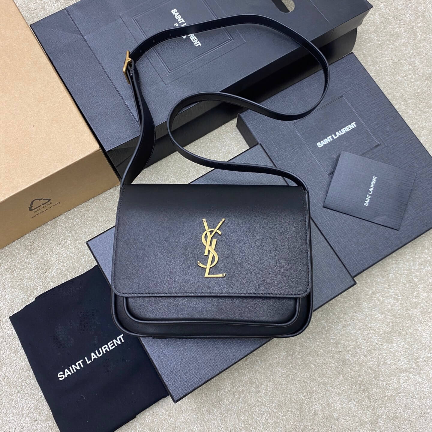 YSL niki besace leather handbag(high-end grade)