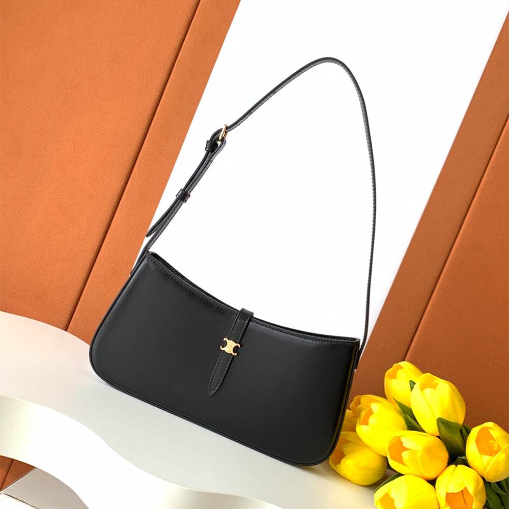 CELINE TINA SHOULDER BAG IN Triomphe canvas