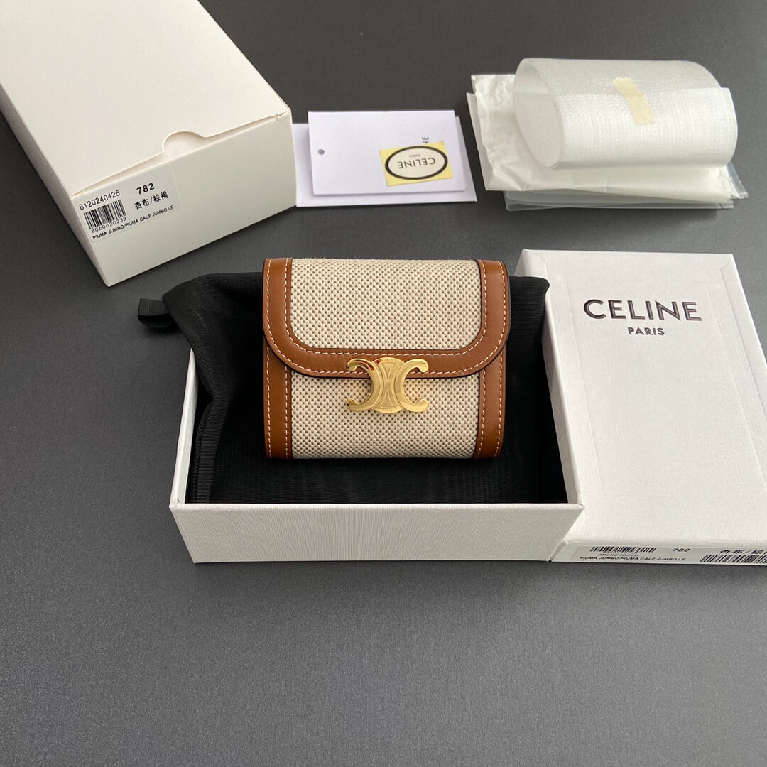 Celine Small Flap Wallet Triomphe