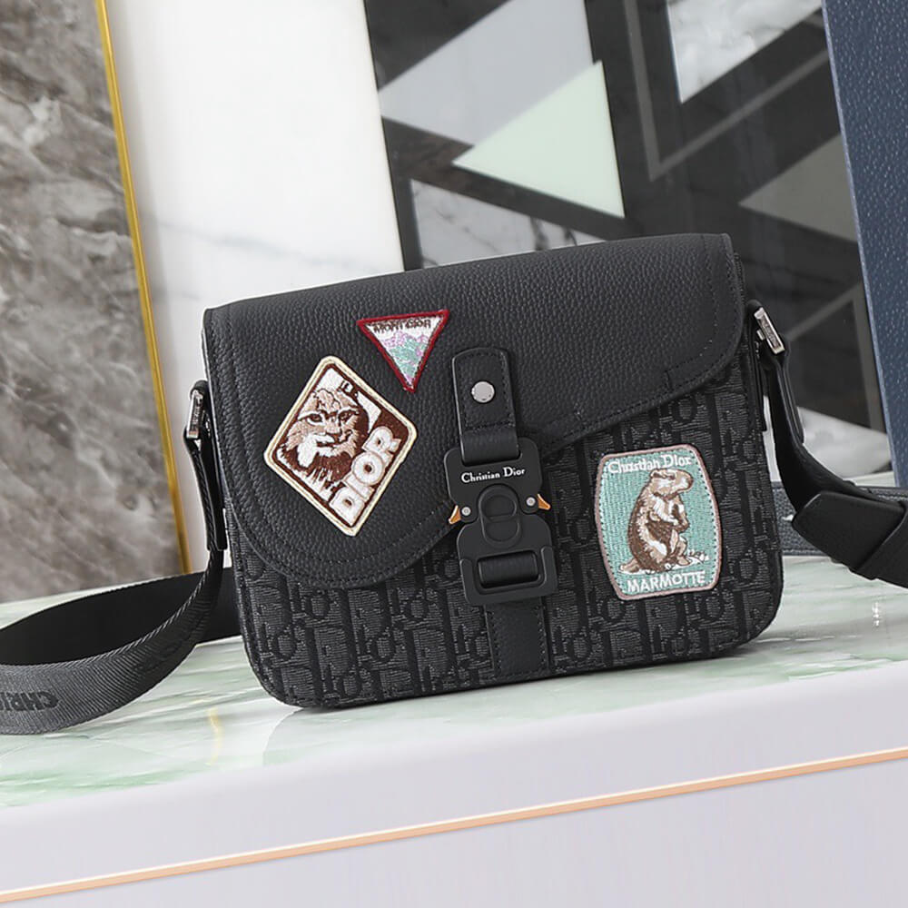 Dior Small Saddle Messenger Bag with Flap