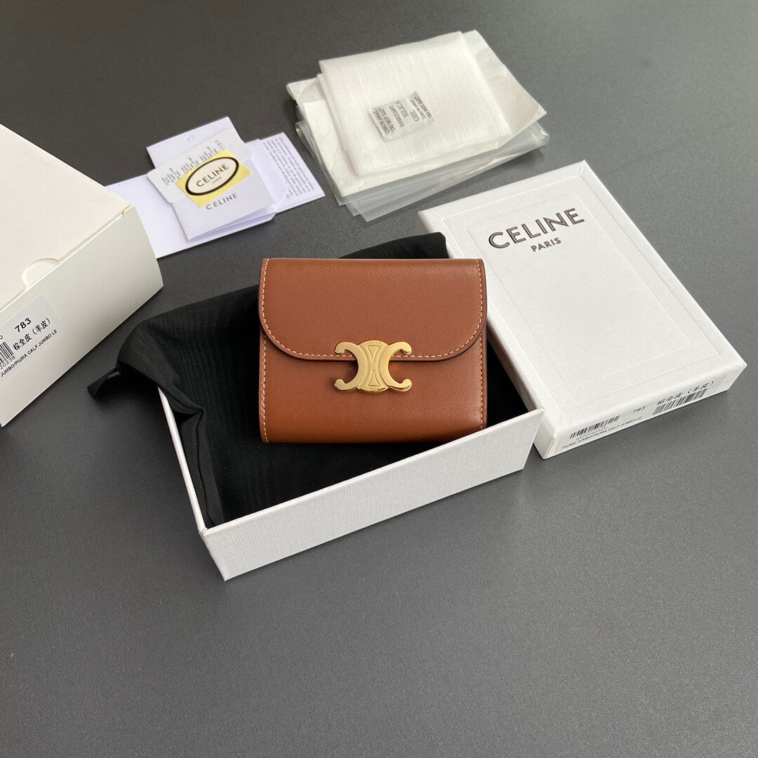 Celine Small Flap Wallet Triomphe