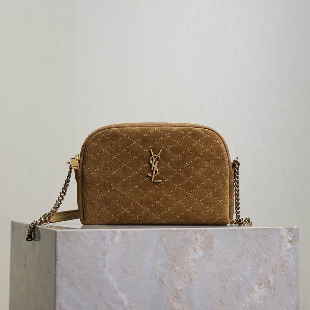 Ysl Gaby Zipped Pouch Suede