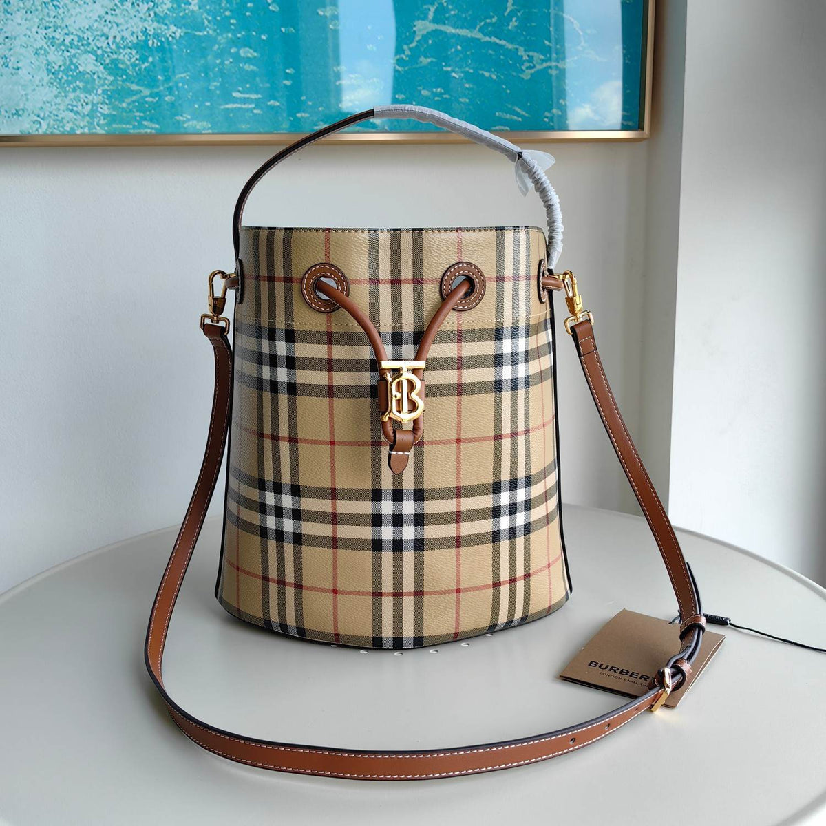 Burberry Small Check Bucket