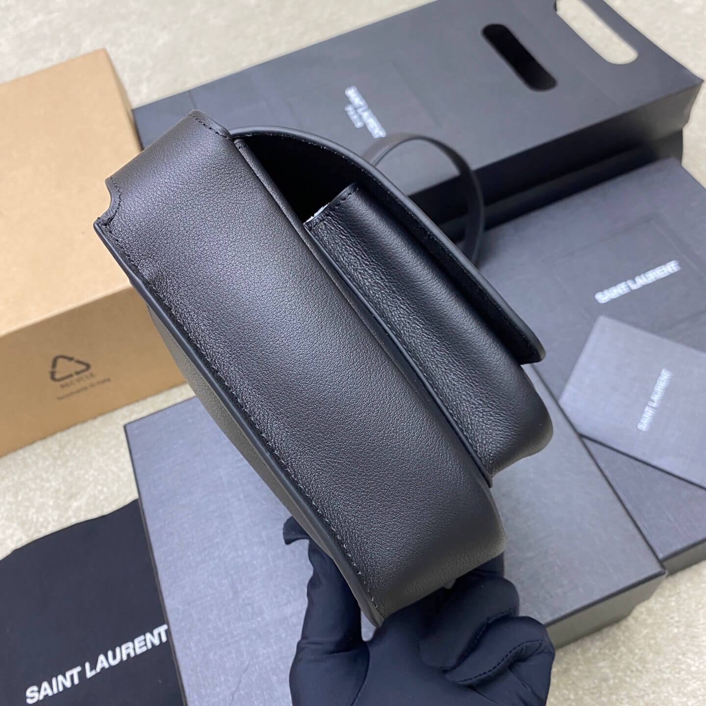 YSL niki besace leather handbag(high-end grade)