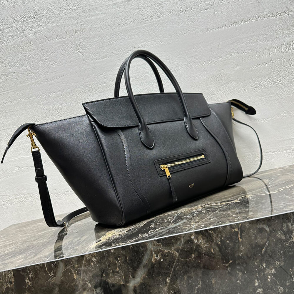 CELINE MEDIUM NEW LUGGAGE IN SUPPLE SHINY LAMBSKIN(HIGH-END GRADE)