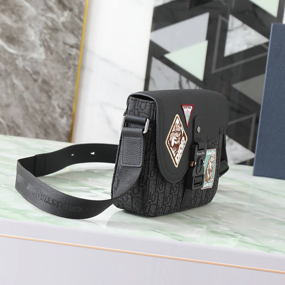 Dior Small Saddle Messenger Bag with Flap