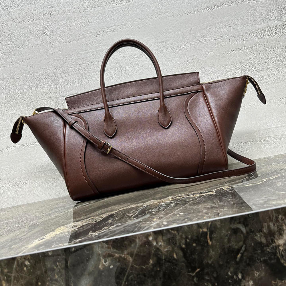 CELINE MEDIUM NEW LUGGAGE IN SUPPLE SHINY LAMBSKIN(HIGH-END GRADE)