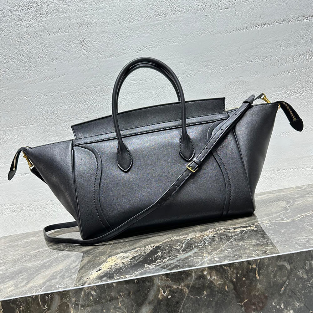 CELINE MEDIUM NEW LUGGAGE IN SUPPLE SHINY LAMBSKIN(HIGH-END GRADE)