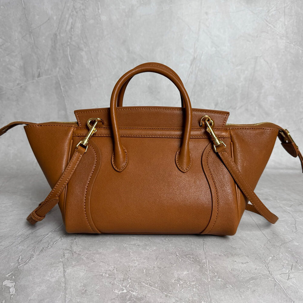 CELINE SMALL NEW LUGGAGE IN SUPPLE SHINY LAMBSKIN(HIGH-END GRADE)