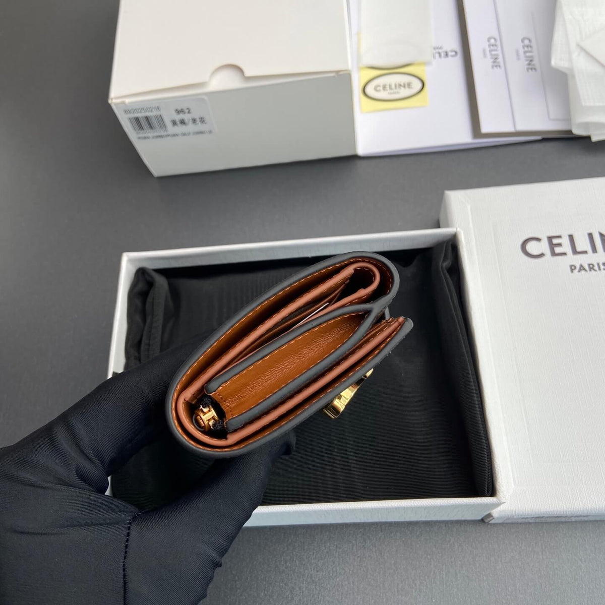 Celine Nino Logo Print Wallet