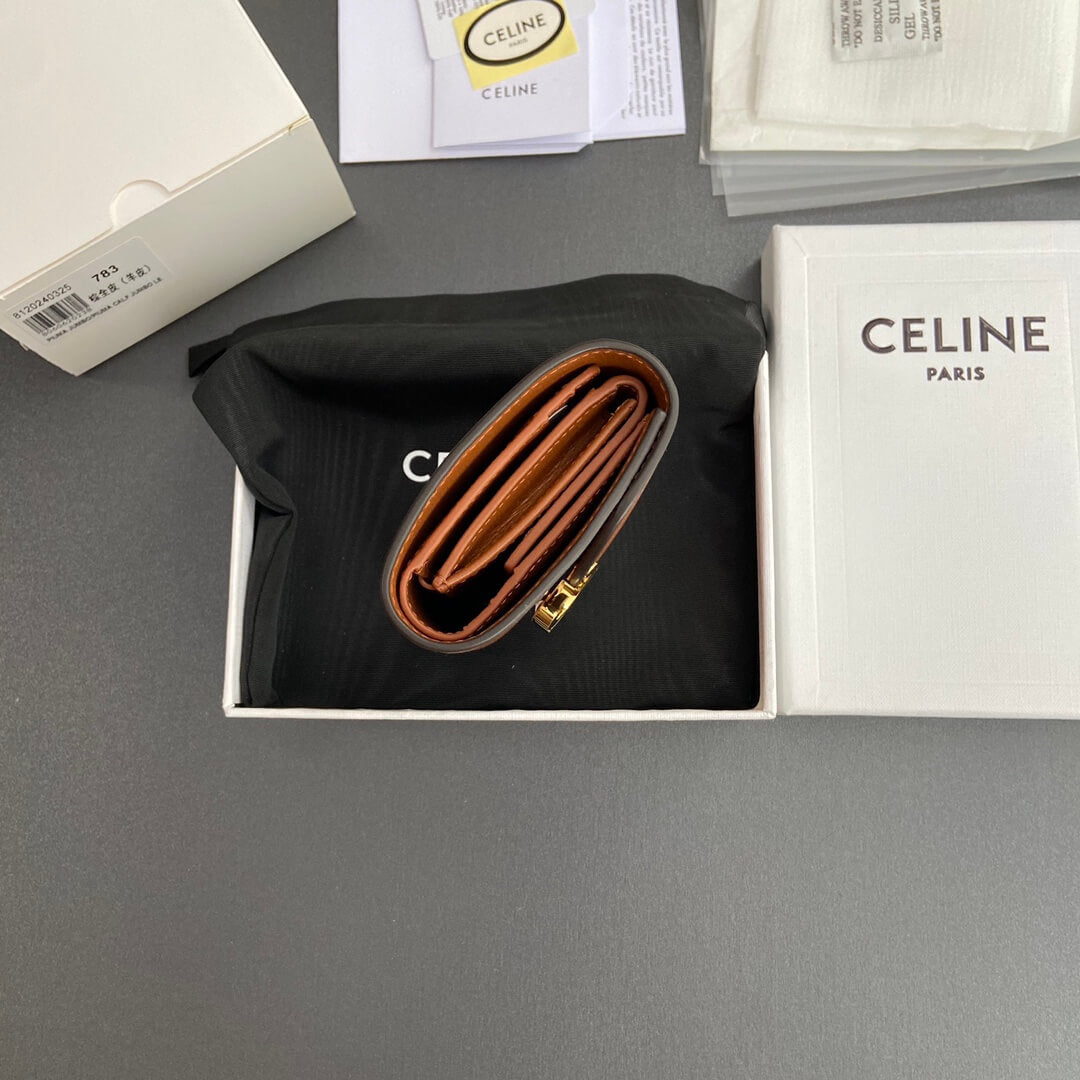 Celine Small Flap Wallet Triomphe