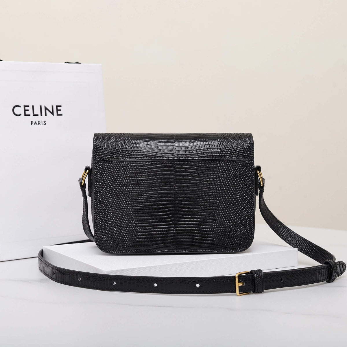 Celine Teen Triomphe Lizard