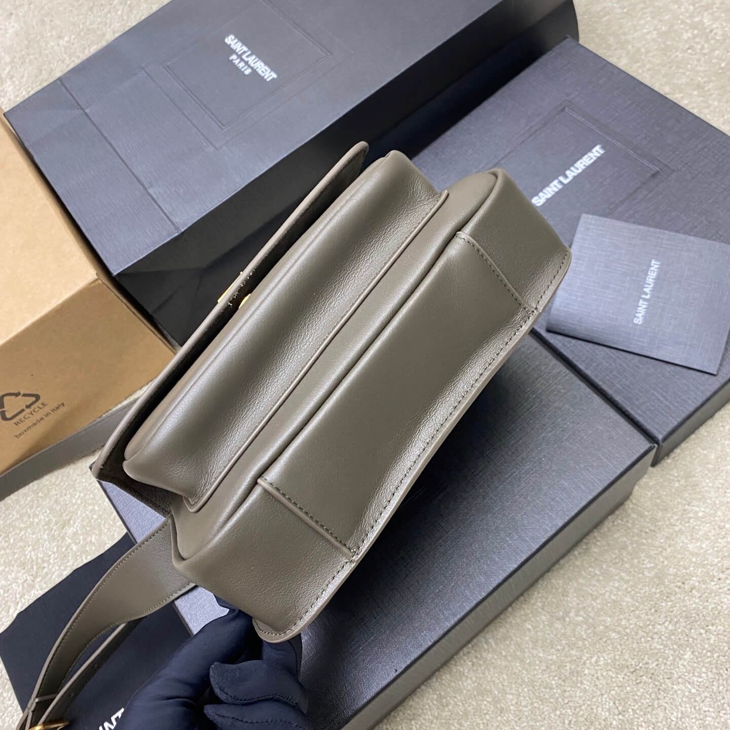 YSL niki besace leather handbag(high-end grade)