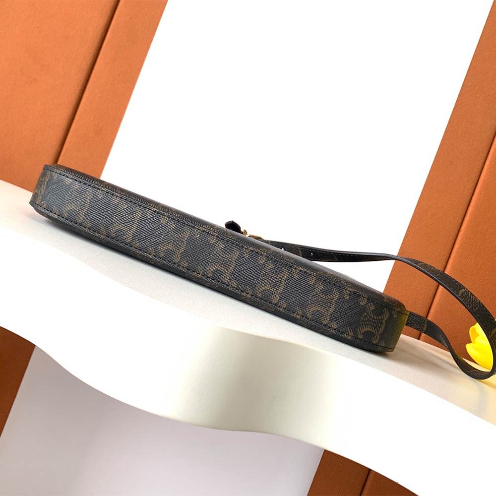 CELINE TINA SHOULDER BAG IN Triomphe canvas
