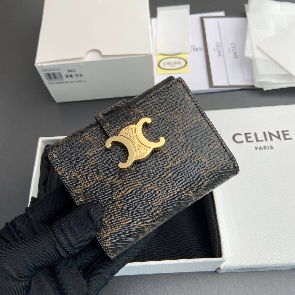 Celine Nino Logo Print Wallet