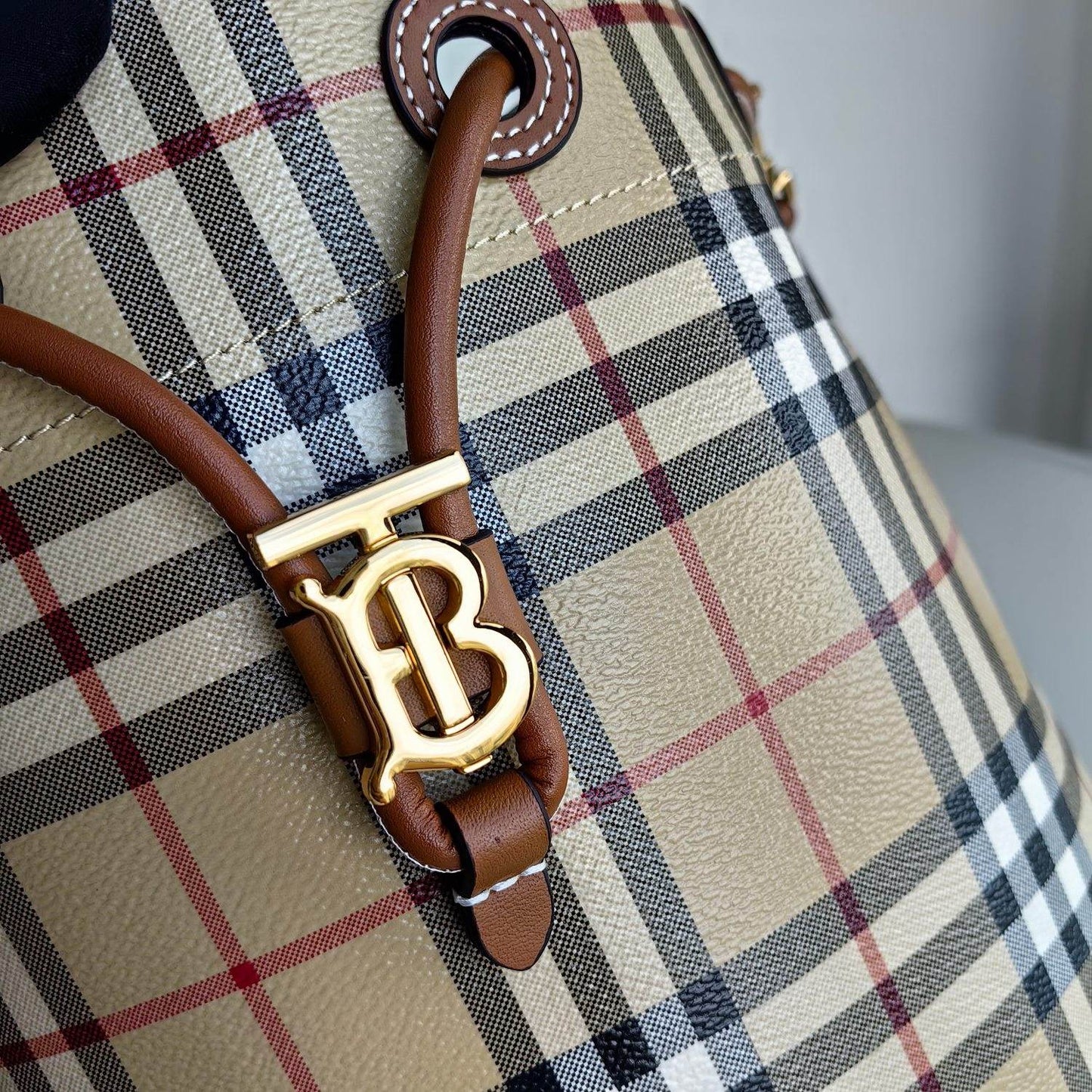 Burberry Small Check Bucket Bag
