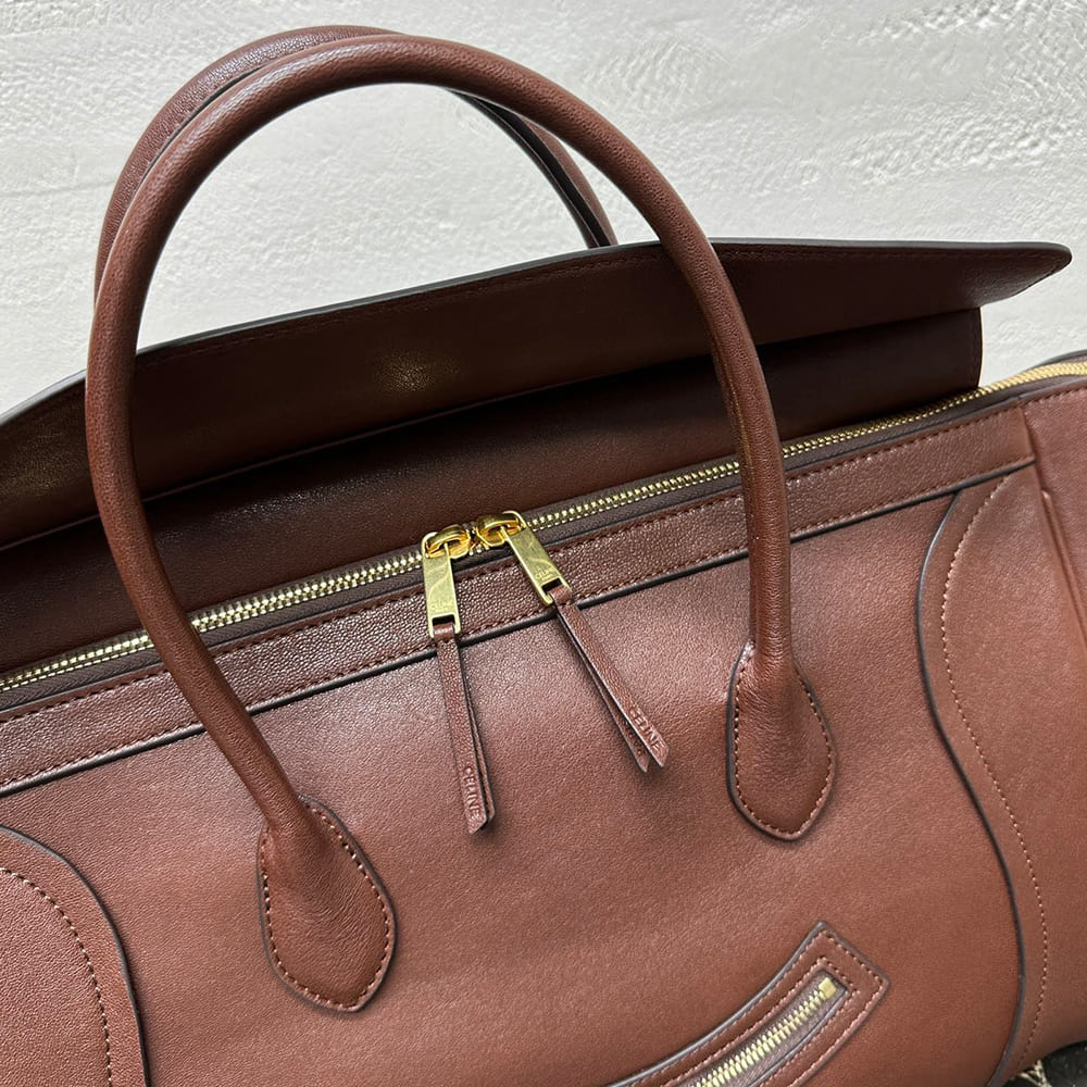 CELINE MEDIUM NEW LUGGAGE IN SUPPLE SHINY LAMBSKIN(HIGH-END GRADE)