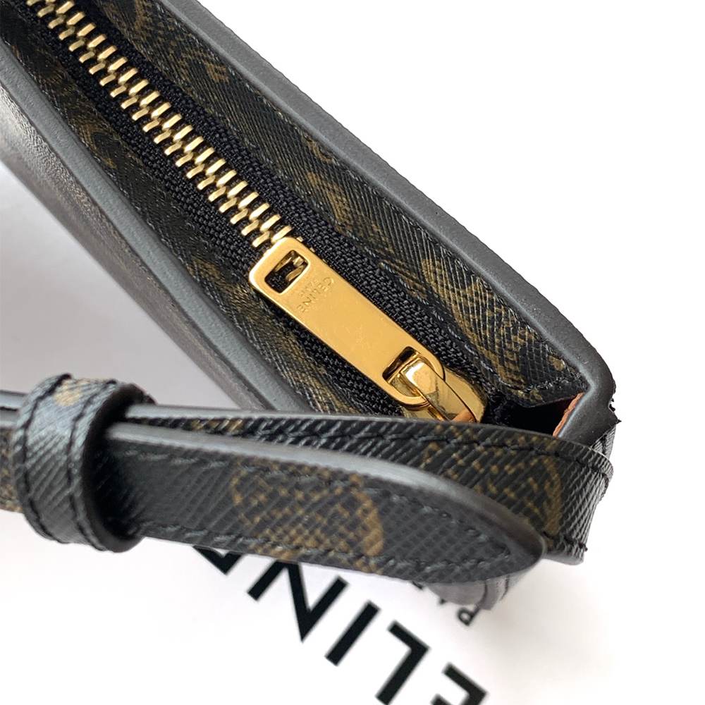 CELINE TINA SHOULDER BAG IN Triomphe canvas