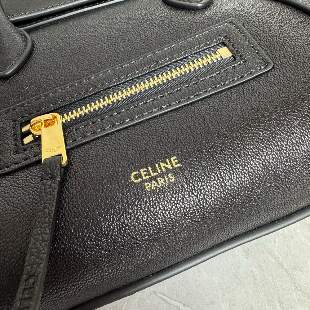 CELINE SMALL NEW LUGGAGE IN SUPPLE SHINY LAMBSKIN(HIGH-END GRADE)