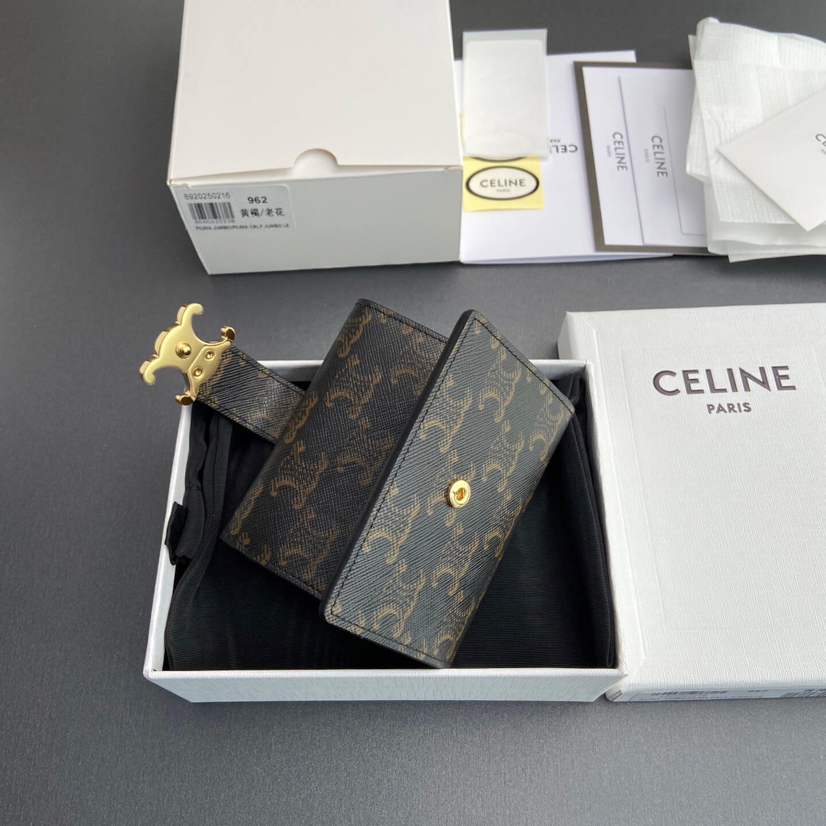 Celine Nino Logo Print Wallet