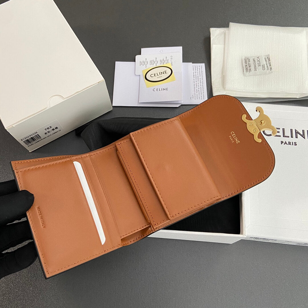 Celine Small Flap Wallet Logo Print