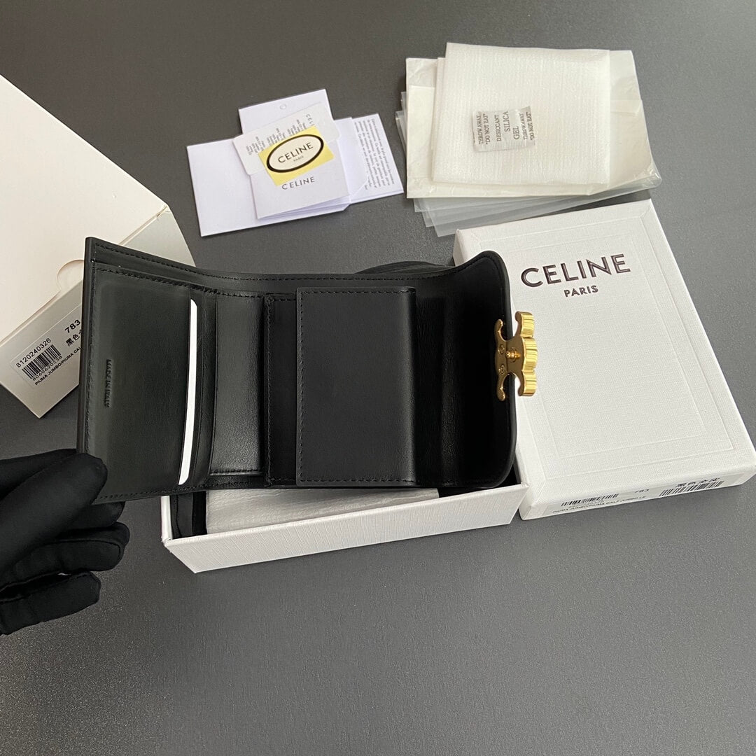 Celine Small Flap Wallet Triomphe