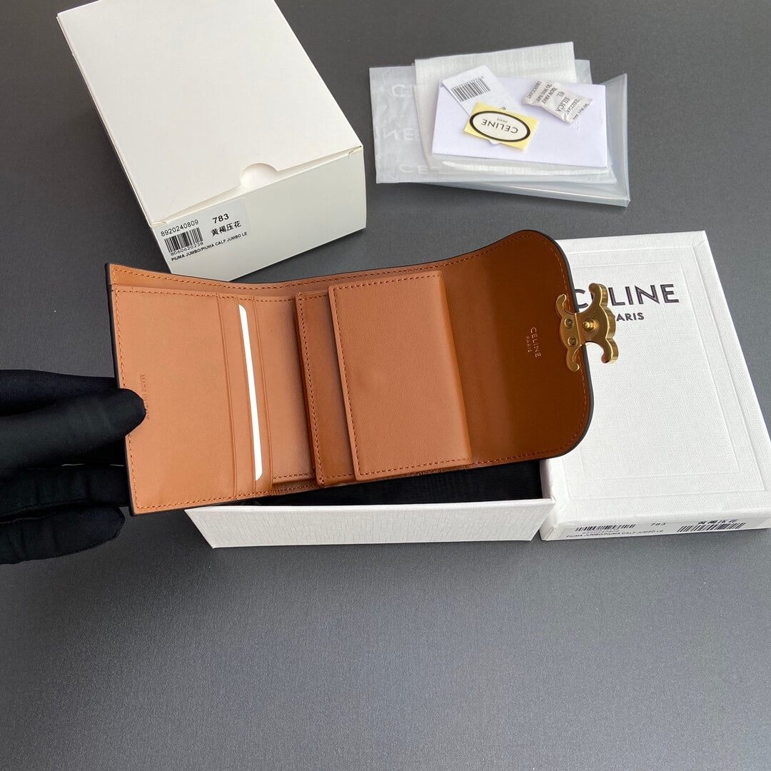 Celine Small Flap Wallet Triomphe