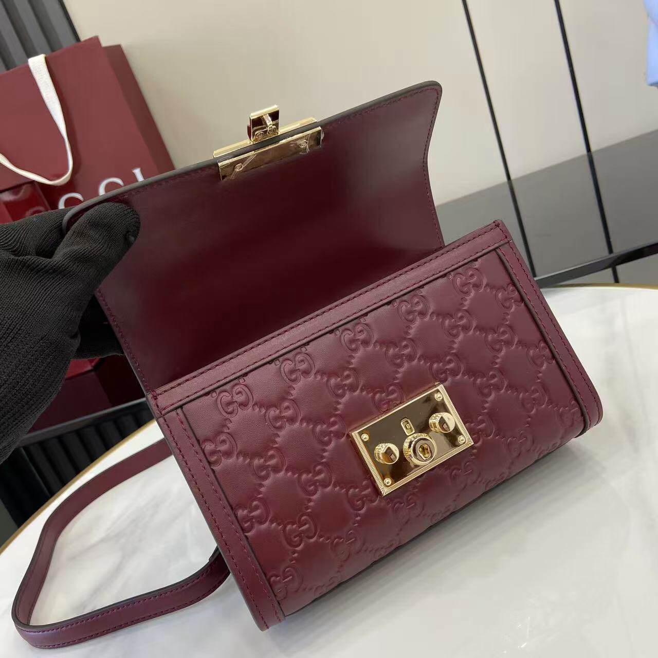 Gucci Padlock small top handle bag