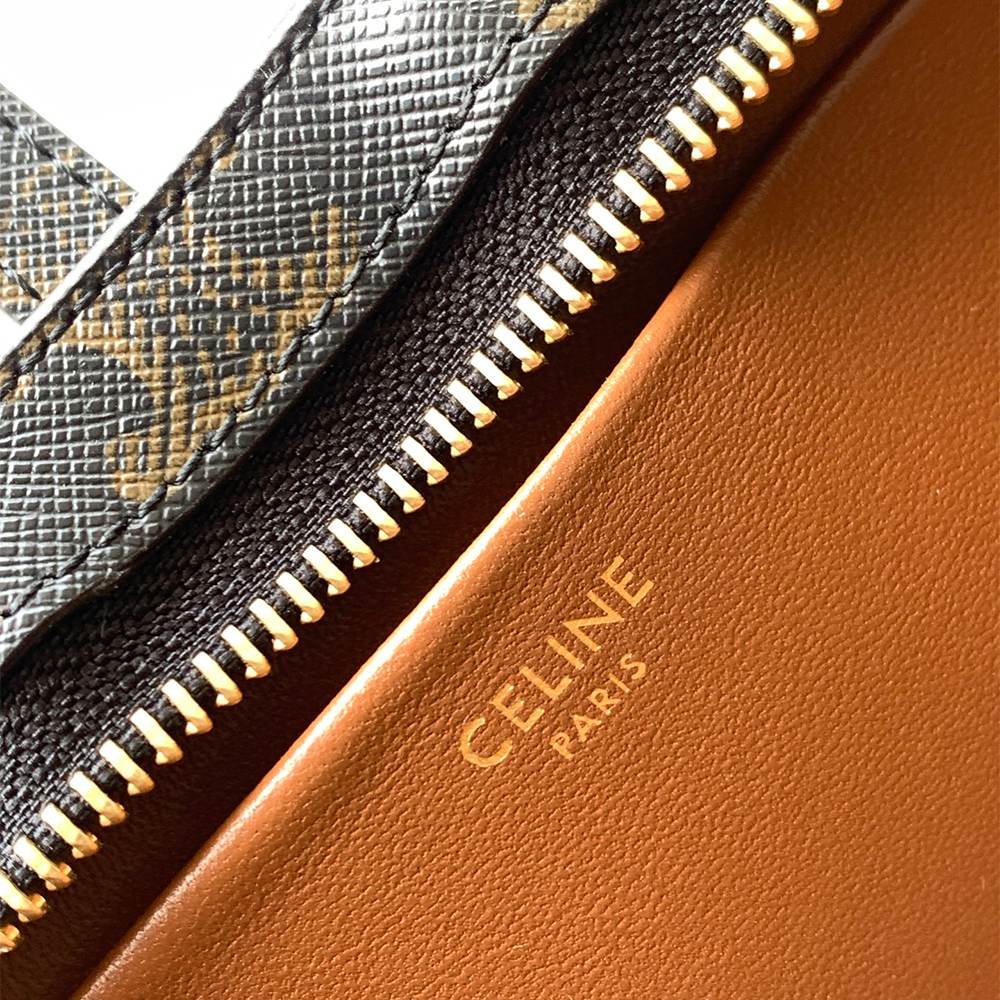 CELINE TINA SHOULDER BAG IN Triomphe canvas