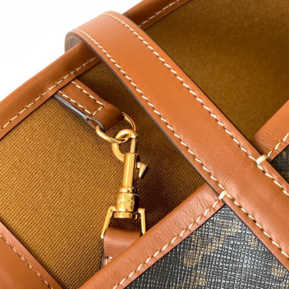CELINE SOFT SHOPPER BAG IN Triomphe Canvas and Calfskin