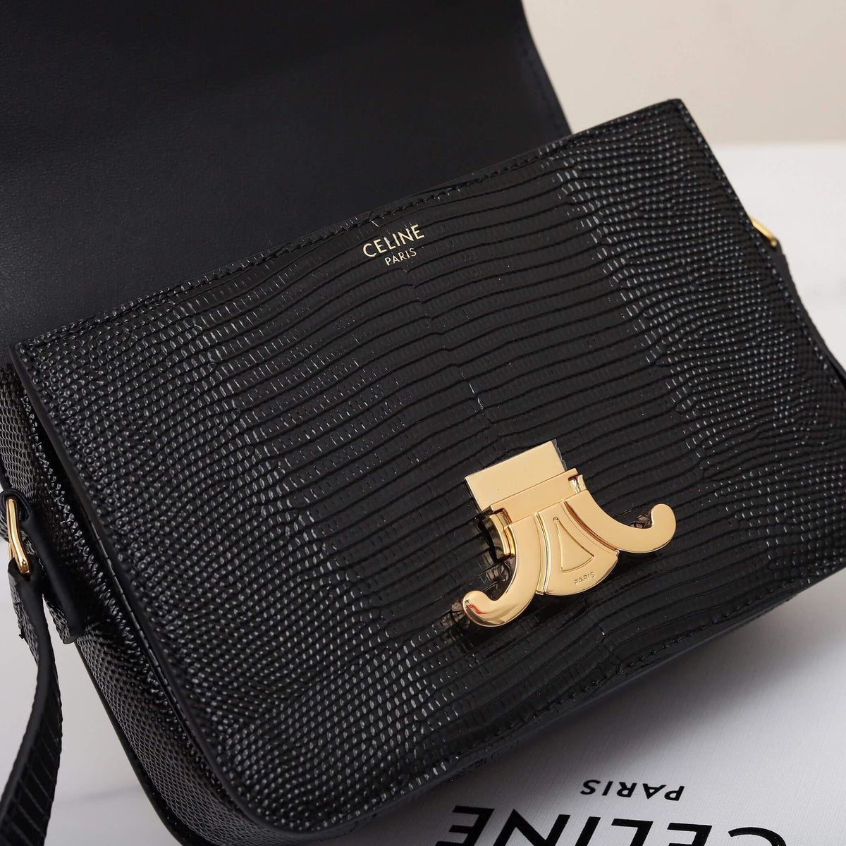 Celine Teen Triomphe Lizard