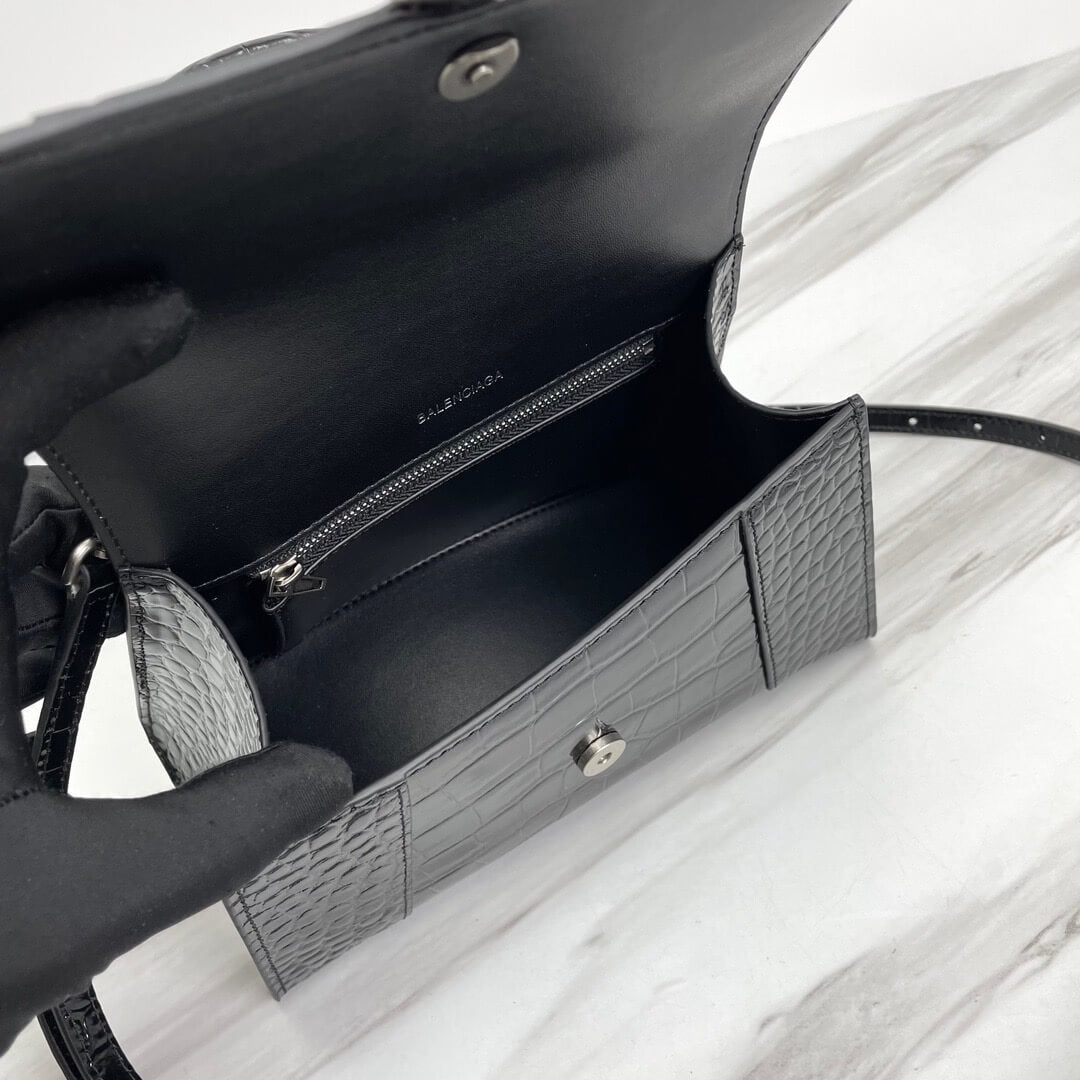 Balenciaga Hourglass Small Crocodile