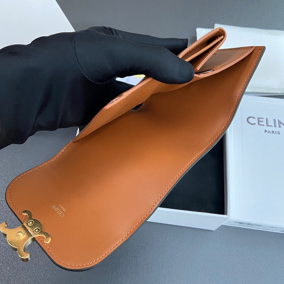 Celine Small Flap Wallet Logo Print