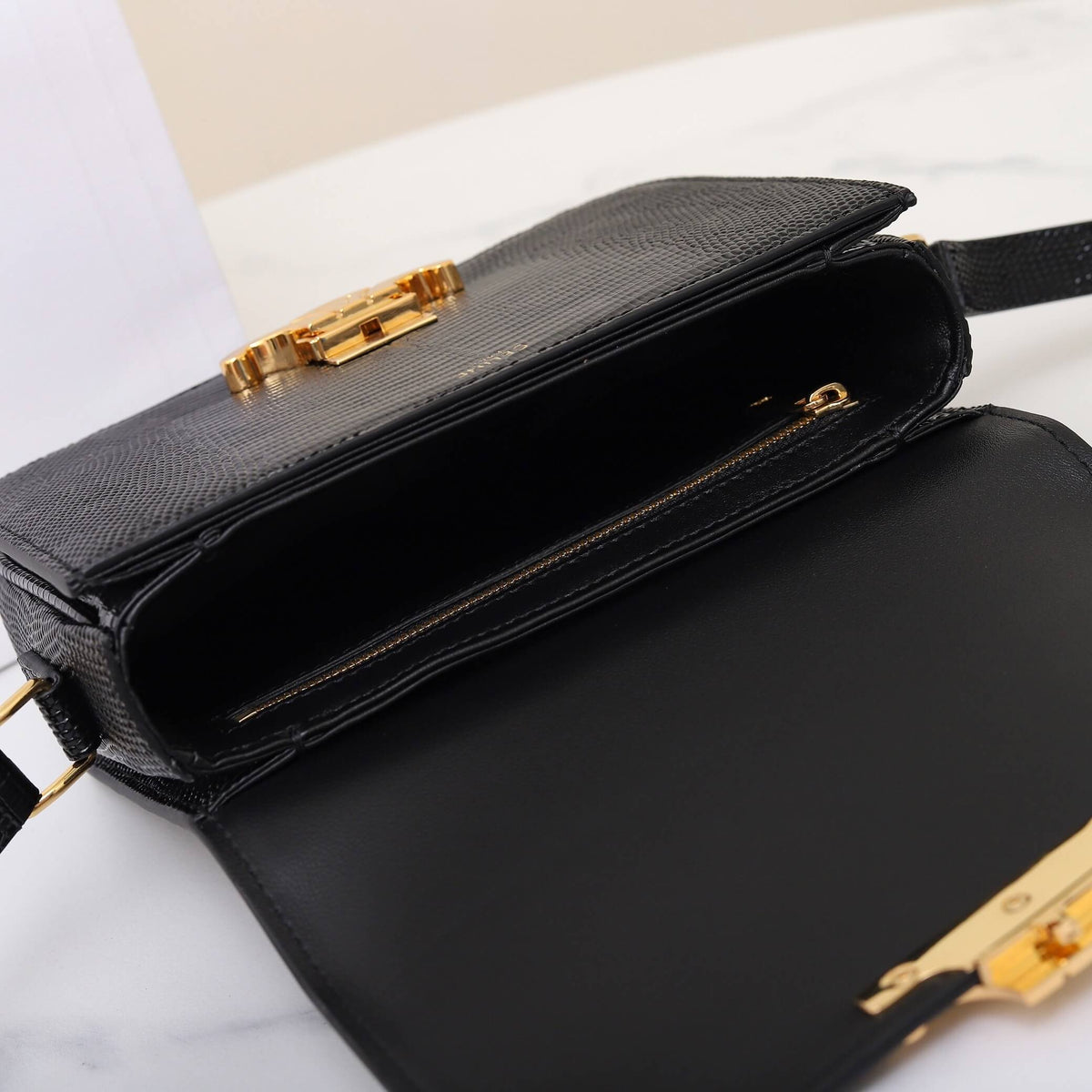 Celine Teen Triomphe Lizard