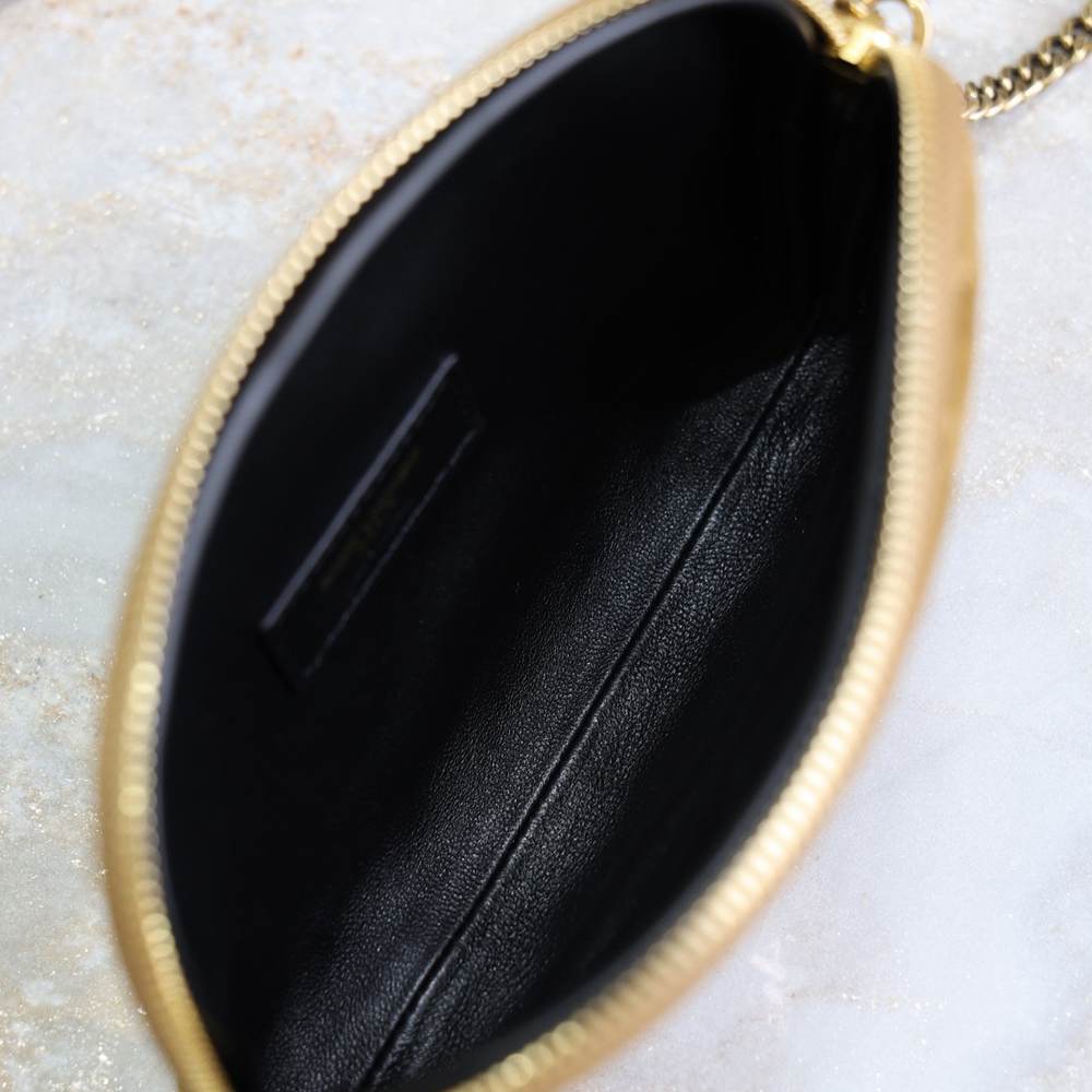 Ysl Gaby Zipped Pouch Suede