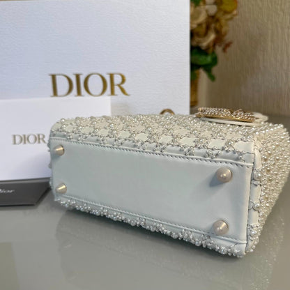 Bolsa Lady Dior Pearl Cannage